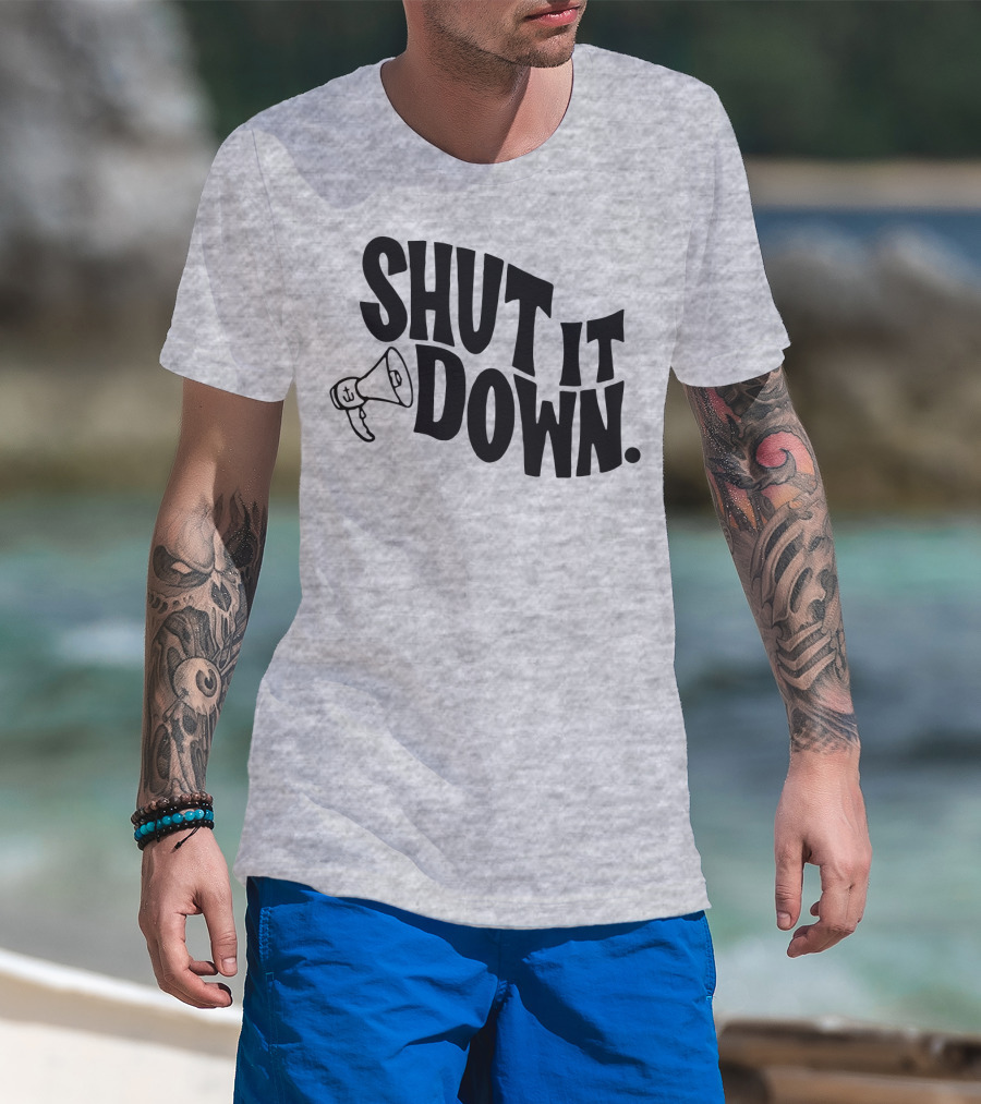 Shut It Down Megaphone T-Shirt