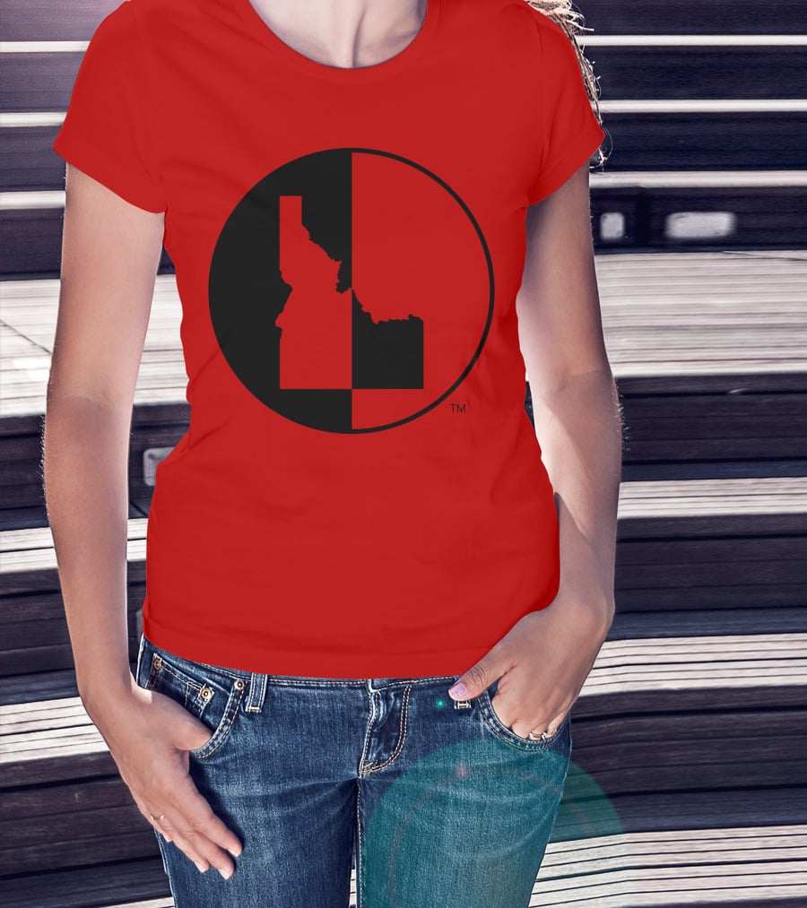 Idaho Allmade Red Black Split T-Shirt