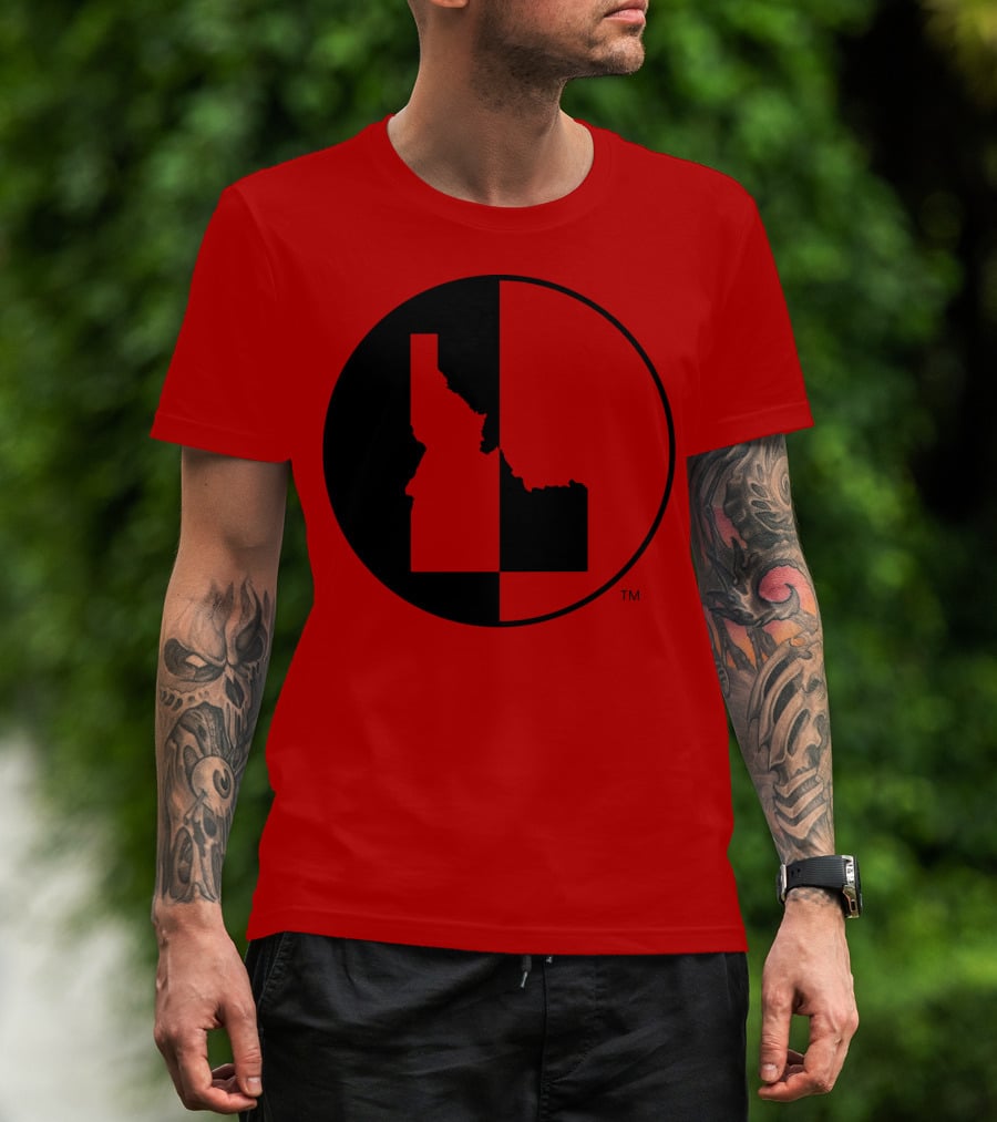 Idaho Allmade Red Black Split T-Shirt