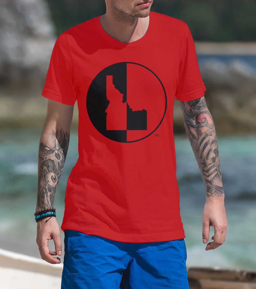 Idaho Allmade Red Black Split T-Shirt