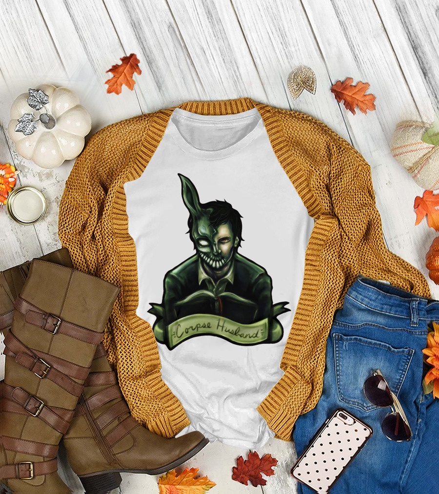 Corpse Husband Half-Mask Grim Monocle Banner T-Shirt