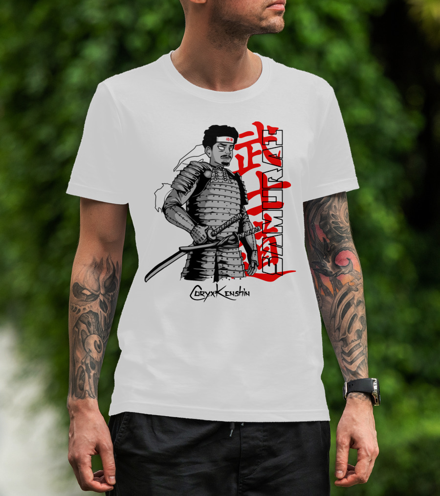 Samurai CoryxKenshin Illustration Kanji T-Shirt
