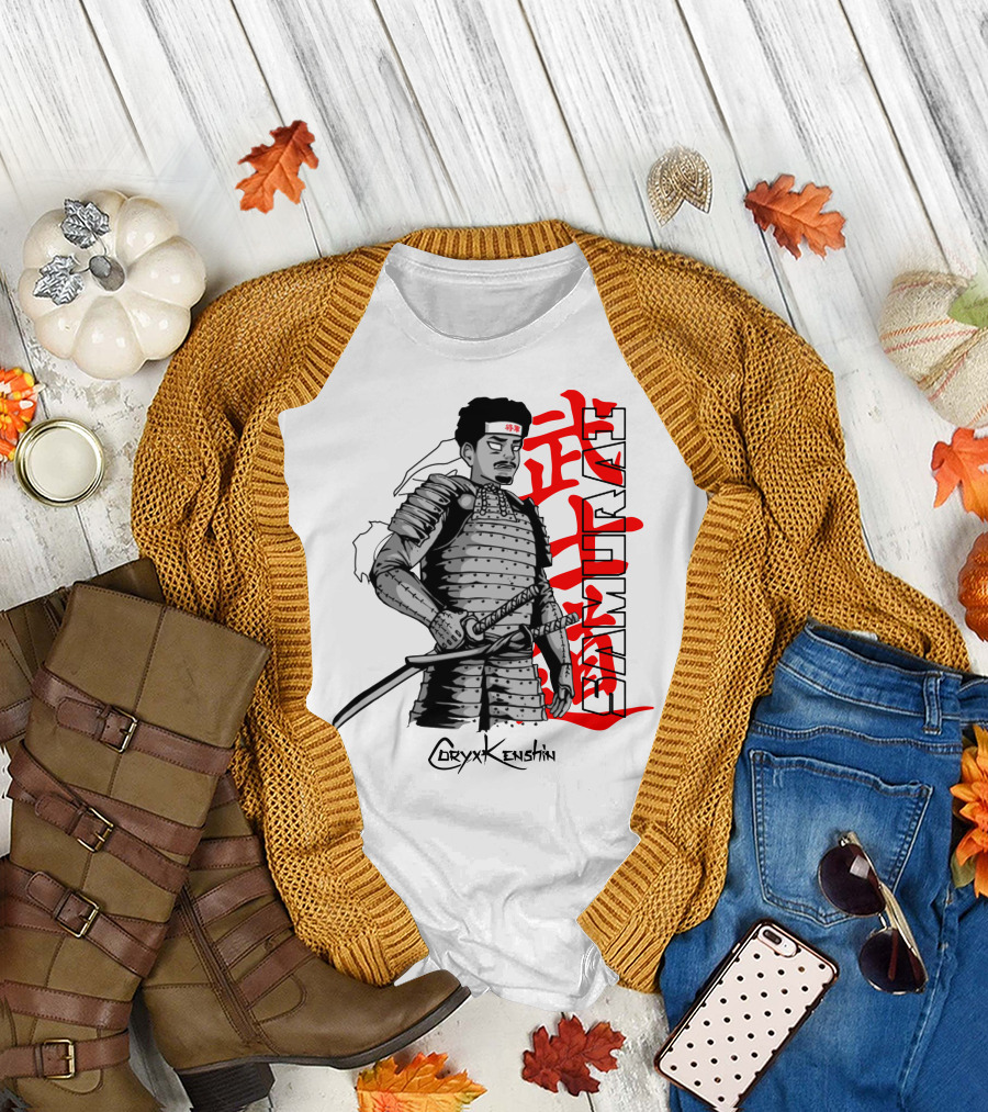 Samurai CoryxKenshin Illustration Kanji T-Shirt