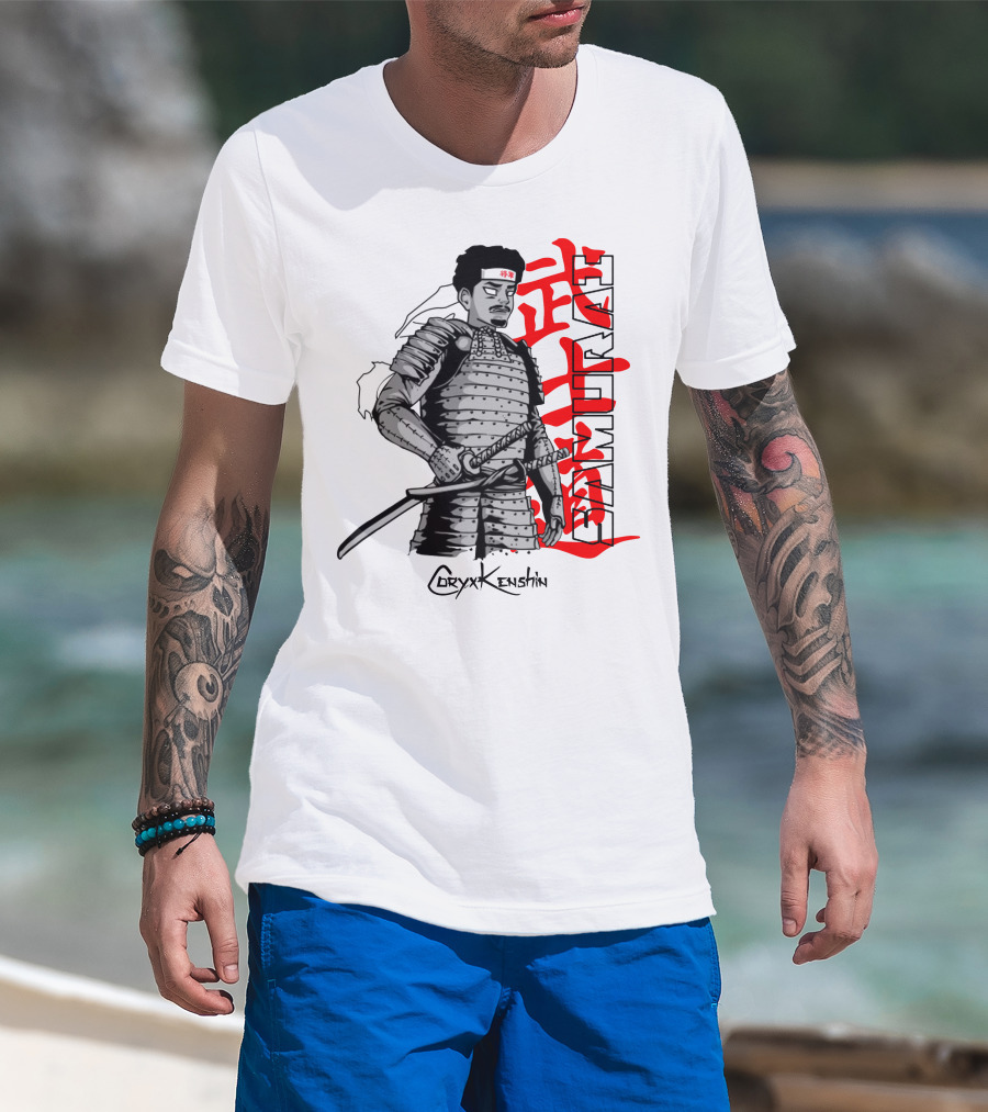 Samurai CoryxKenshin Illustration Kanji T-Shirt