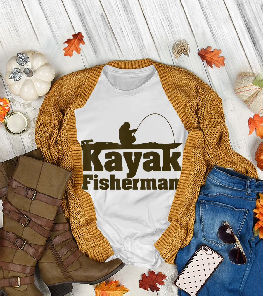Kayak Fisherman I'd Rather Be Kayak Fishing Cute Love T-Shirt
