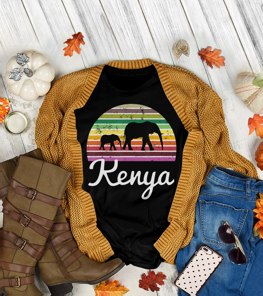 Kenya Rainbow Elephant Safari T-Shirt