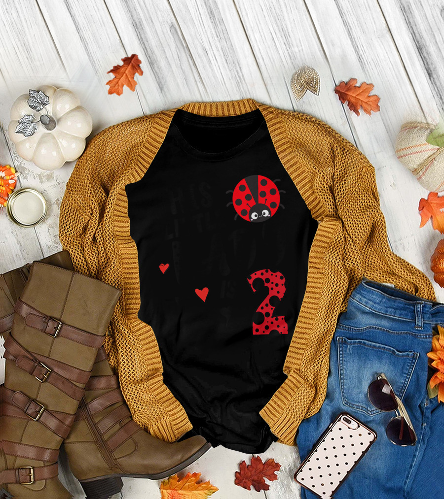 This Little Ladybug Lady Is Two Birthday T-Shirt