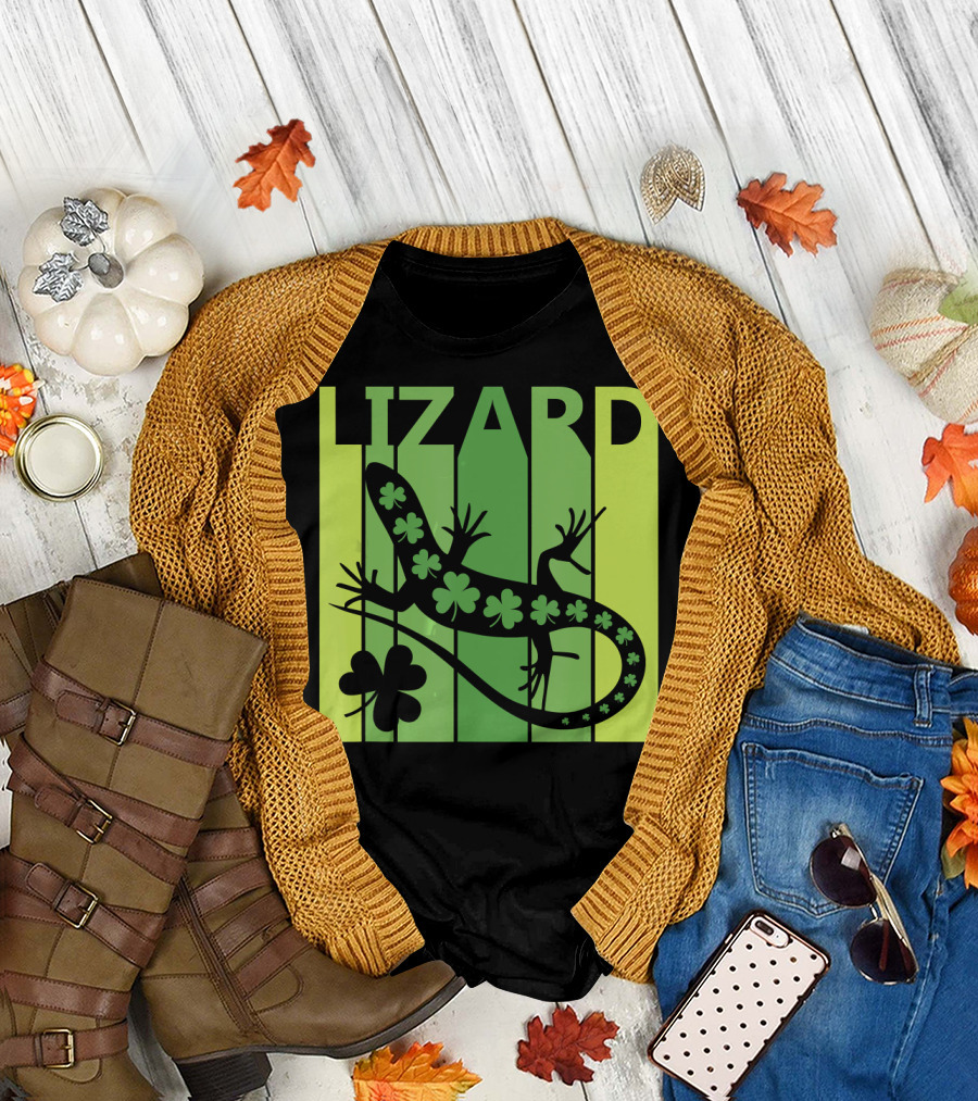 Lizard St Patrick's Day Shamrock Luck T-Shirt