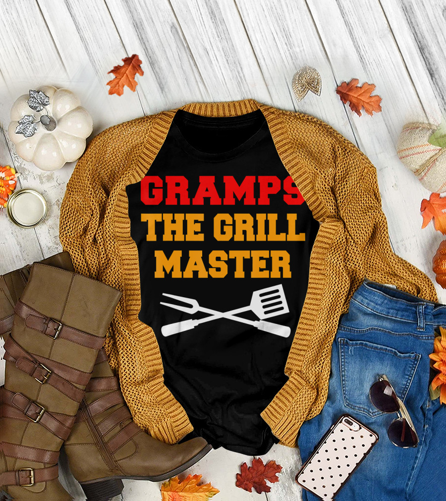 Gramps The Grill Master Grilling Fork and Spatula T-Shirt