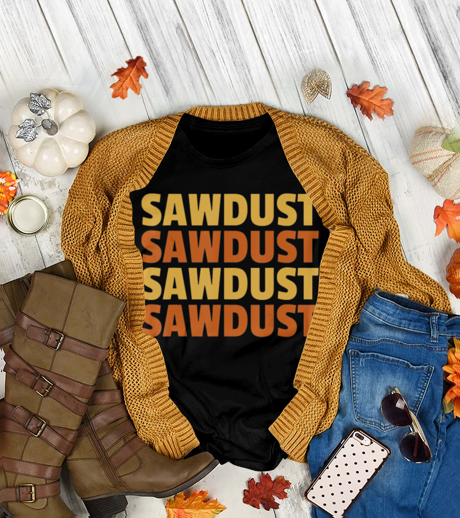 Mens Retro Vintage Sawdust Woodworking Sawdust Sawdust Sawdust T-Shirt