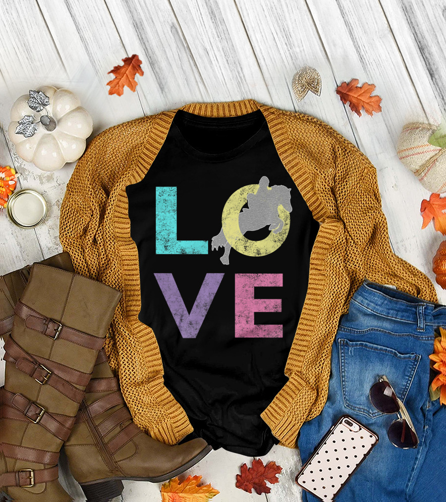 LOVE Horse Lovers Fun Best Girls Top T-Shirt