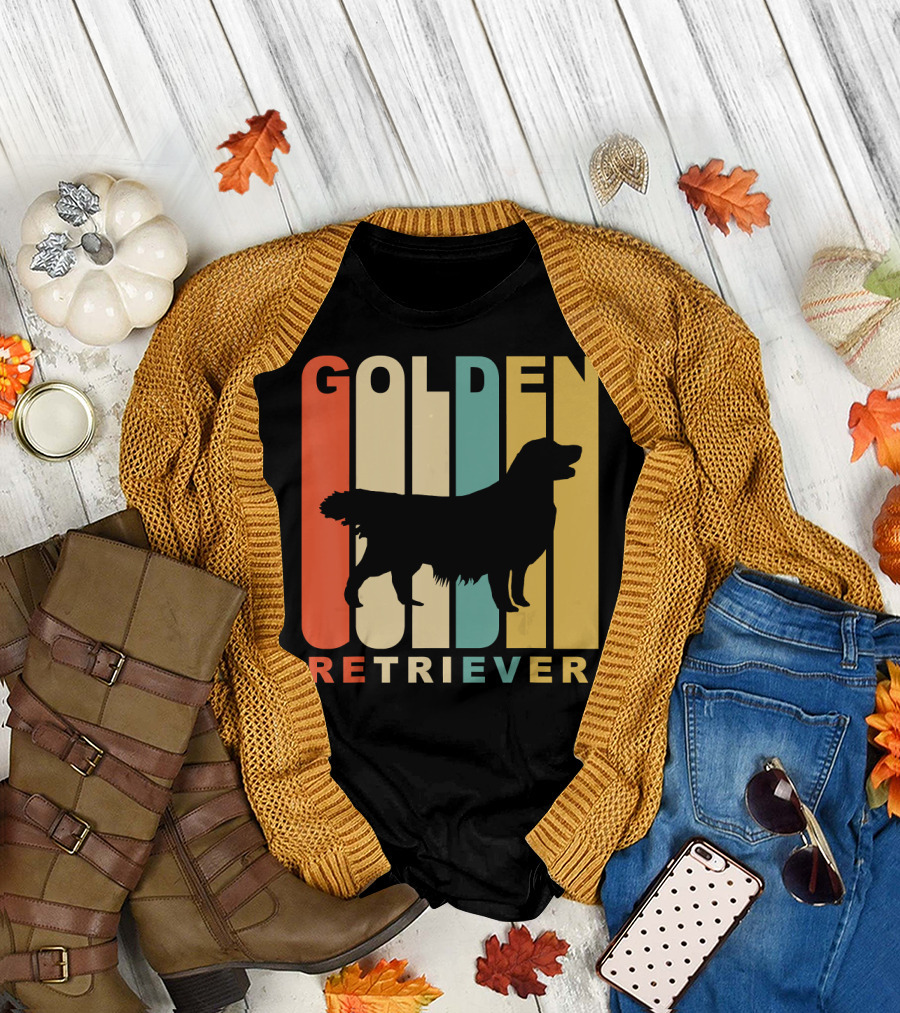 Golden Retriever Retro Vintage T-Shirt