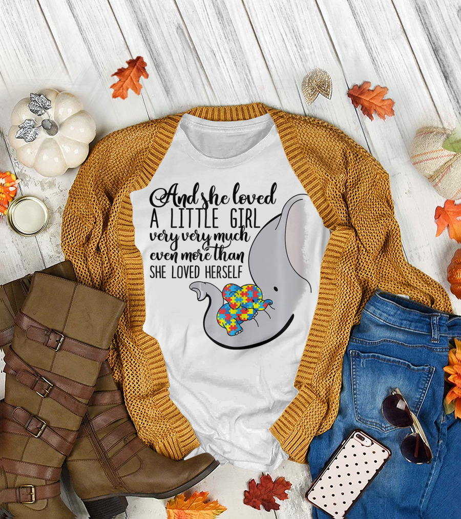 And She Loved A Little Girl Very Very Much Even More Than She Loved Herself Elephant Puzzle T-Shirt