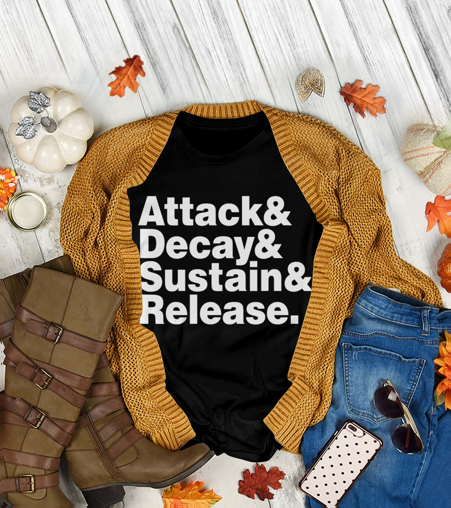 Attack Decay Sustain Release ADSR Music Synthesizer Terms T-Shirt