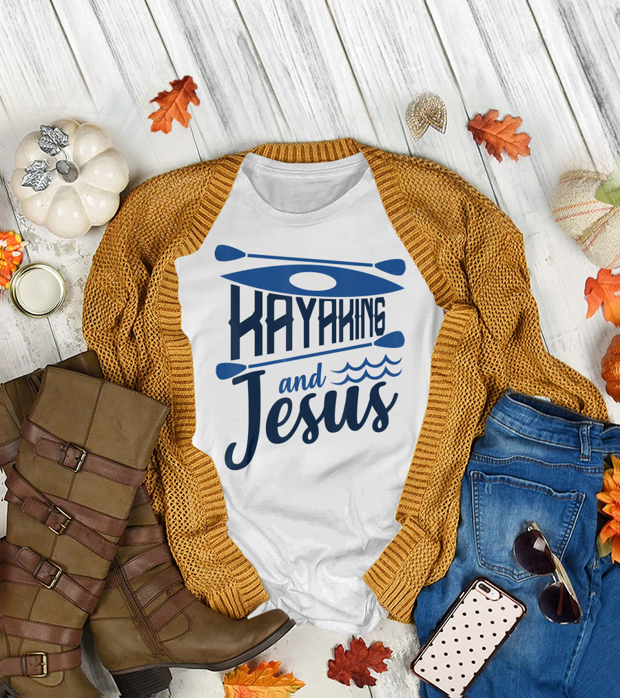 Kayaking and Jesus T-Shirt