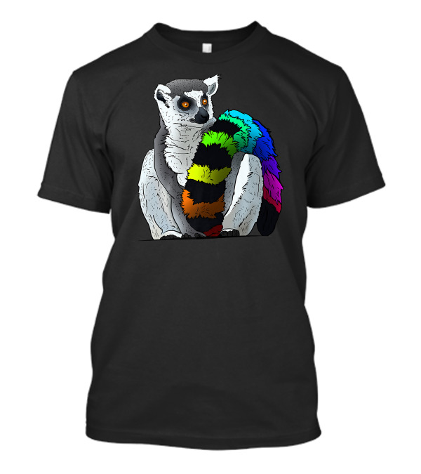Cool Colorful Lemur Tail Fantasy T-Shirt