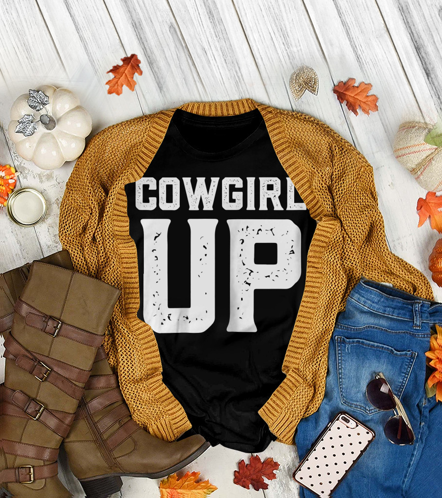 Cowgirl Up Fun Distressed Horse Barn Strong T-Shirt