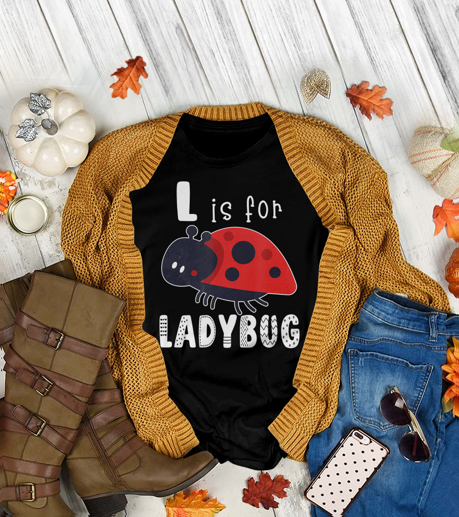 L is for Ladybug Cute Alphabet Insect T-Shirt