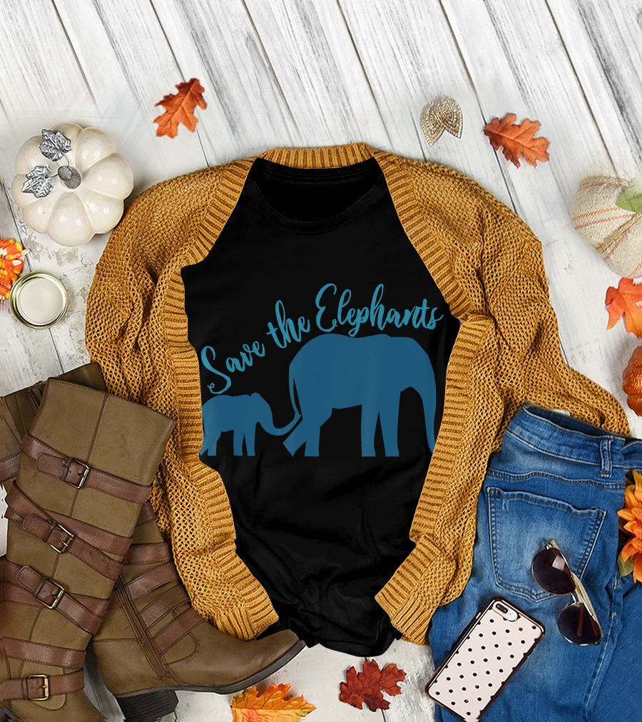 Save the Elephants Beautiful Elephant T-Shirt