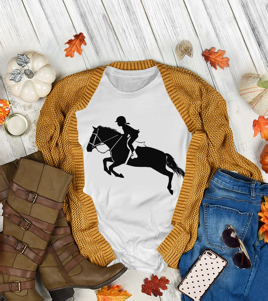English Riding Hunter Jumper Girl Equestrian T-Shirt