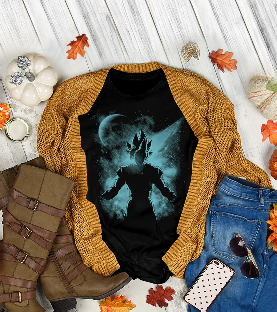 Super Saiyan Galaxy Aura Blue Level Mode T-Shirt