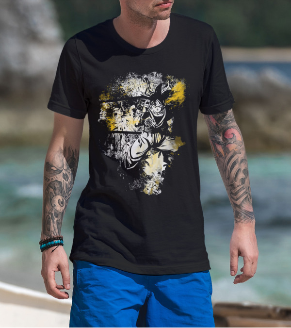 Grunge Instinct Goku Super Saiyan Yellow And Black Elements T-Shirt