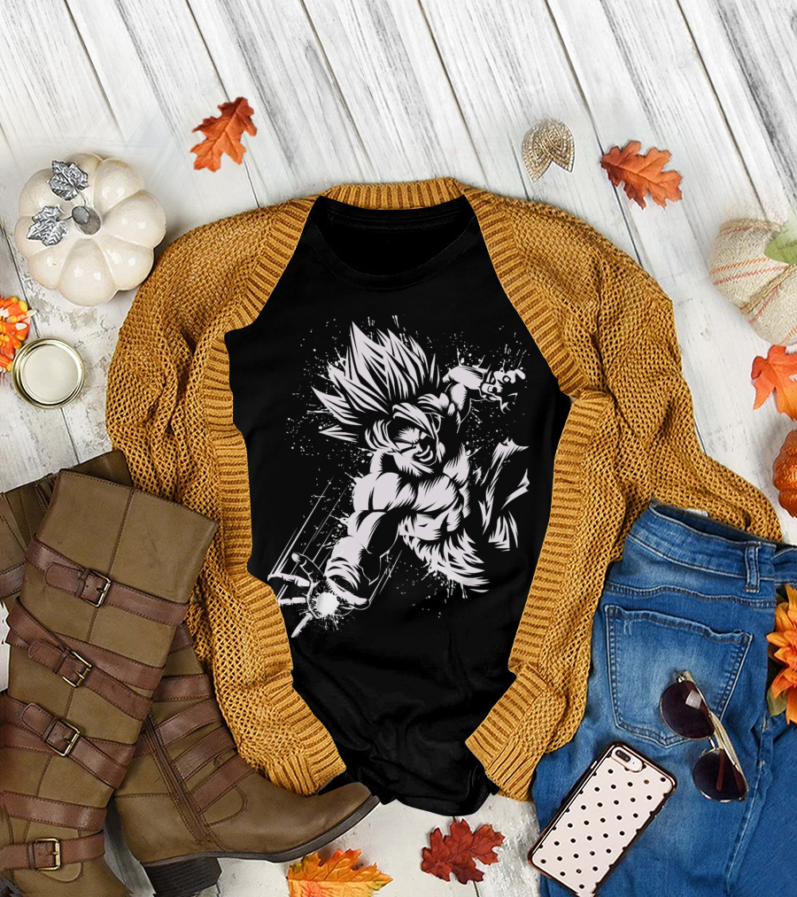 Super Saiyan Power Burst Action Attack T-Shirt