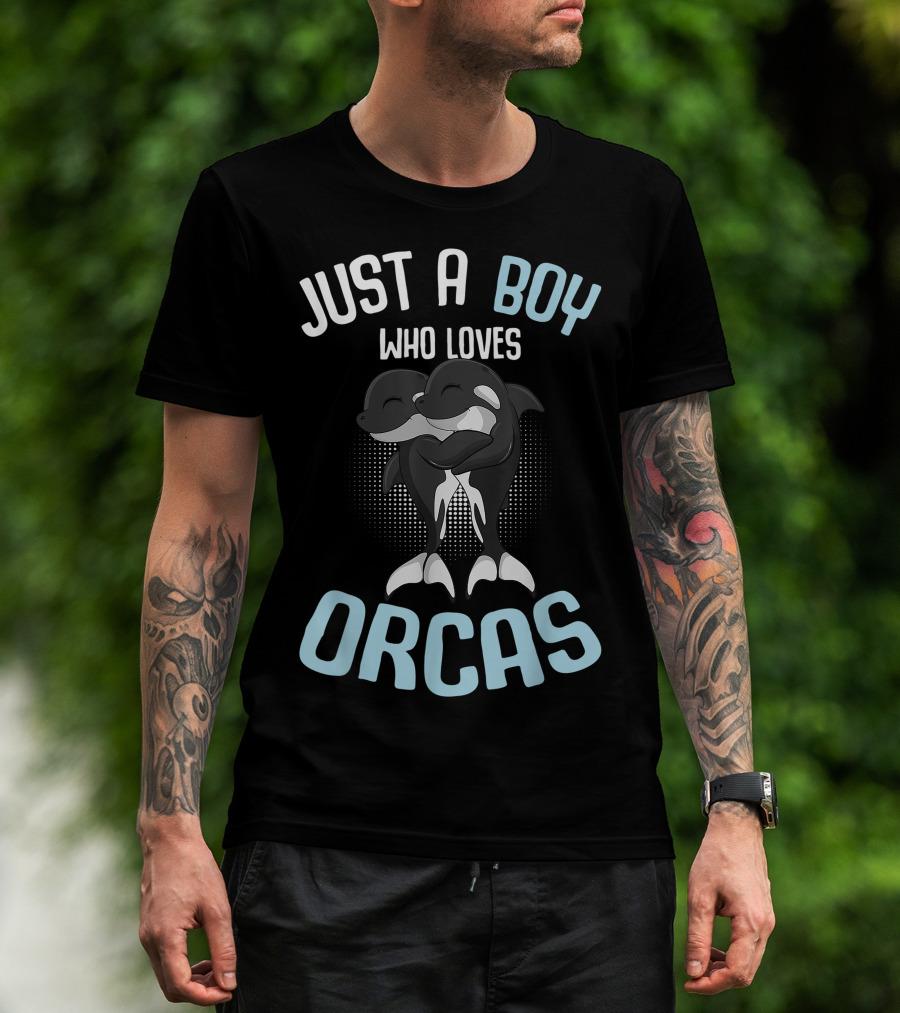 Just A Boy Who Loves Orcas T-Shirt