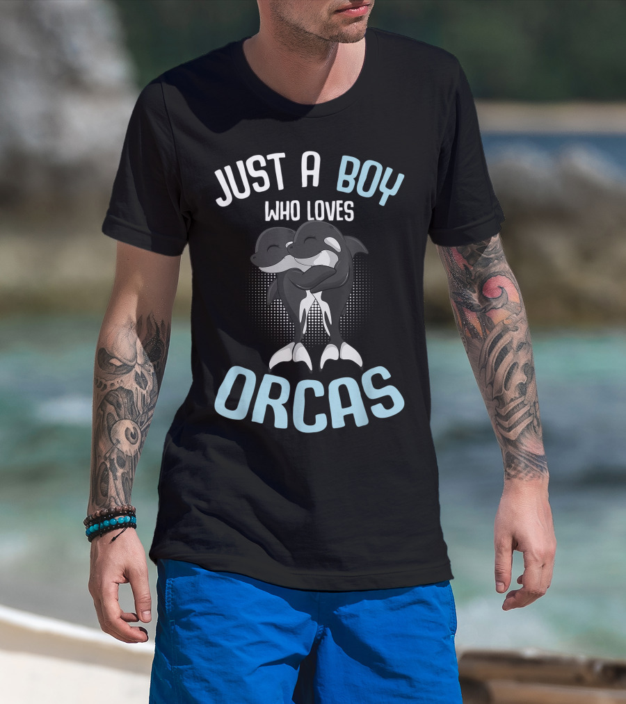Just A Boy Who Loves Orcas T-Shirt