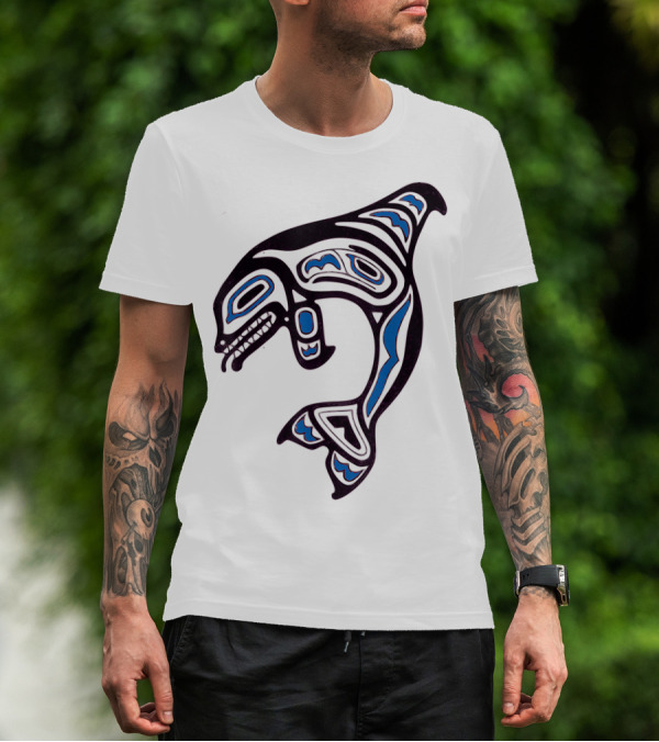 Killer Whale Orca Pacific NW Native American Indian T-Shirt