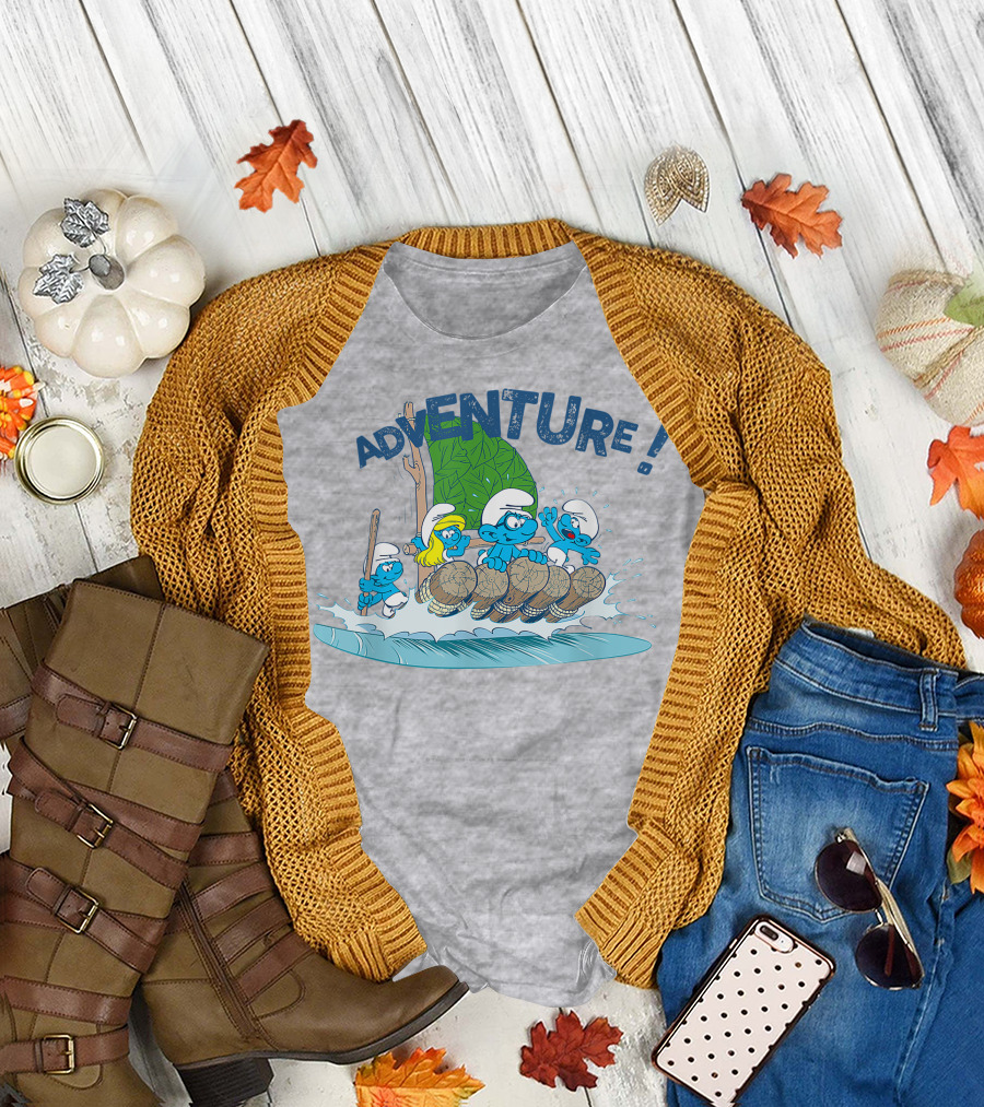 The Smurfs Adventure Rafting with Adventure T-Shirt