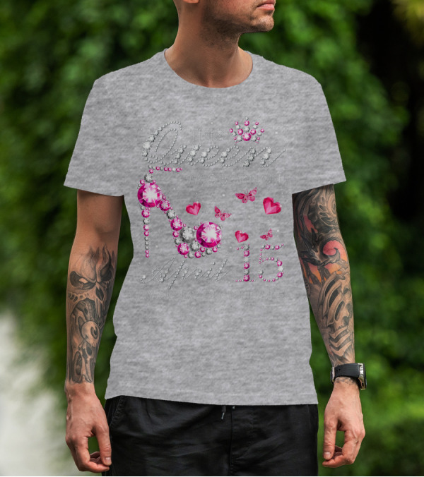This Queen Was Born On April 15 Living My Blessed Life With Jewels And Butterflies T-Shirt