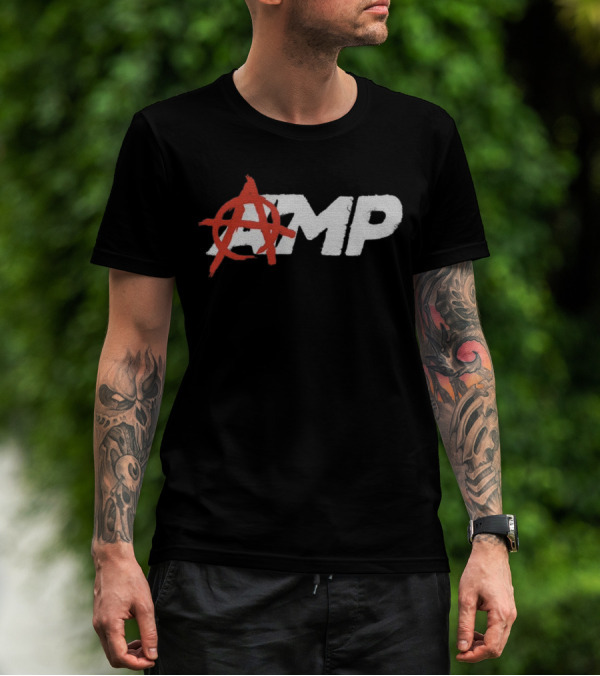 Anarchy Symbol With AMP Text T-Shirt