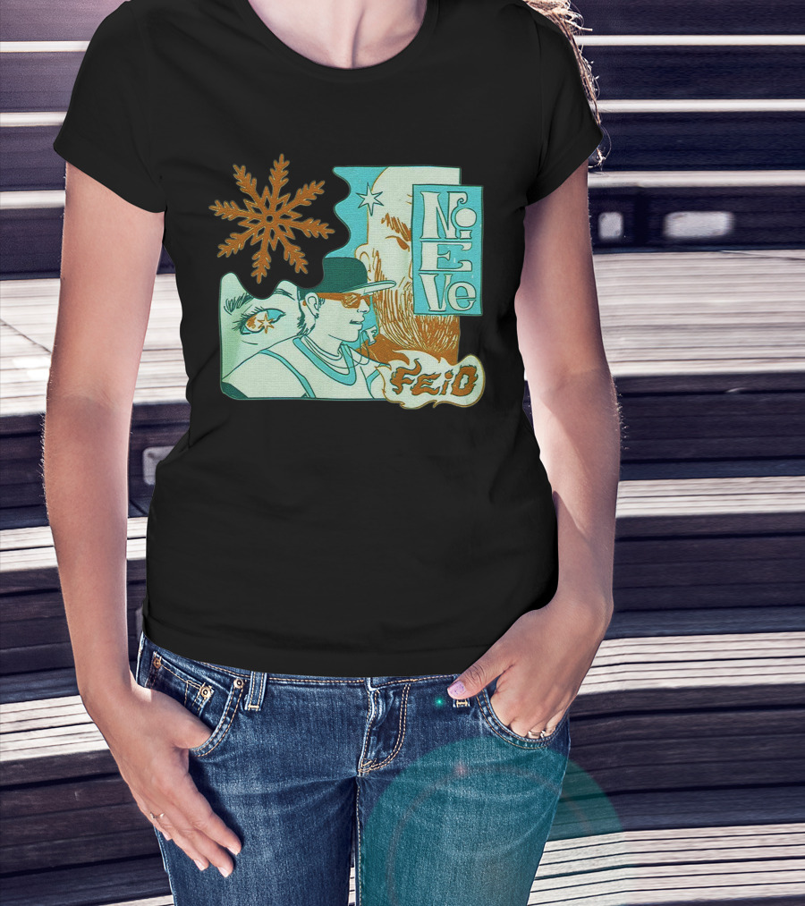 Feid Nieve White Snowflake T-Shirt