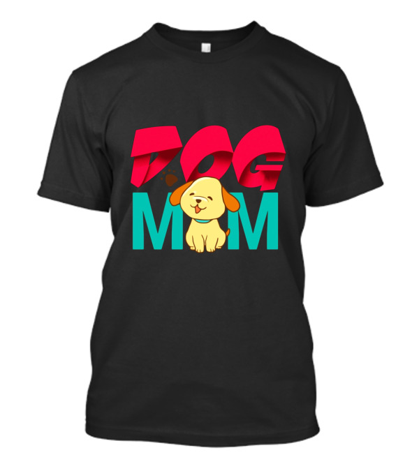 Dog Mom With Cute Cartoon Puppy T-Shirt