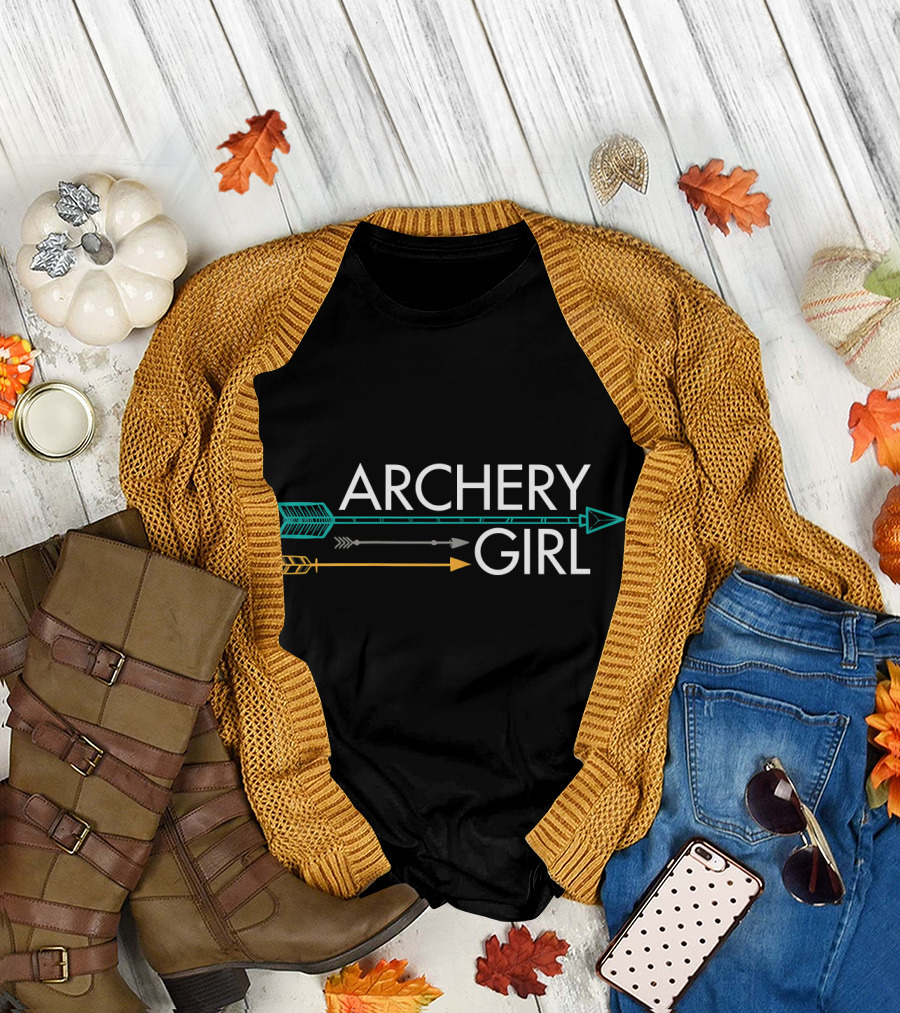 Archery Girl Colorful Arrows T-Shirt