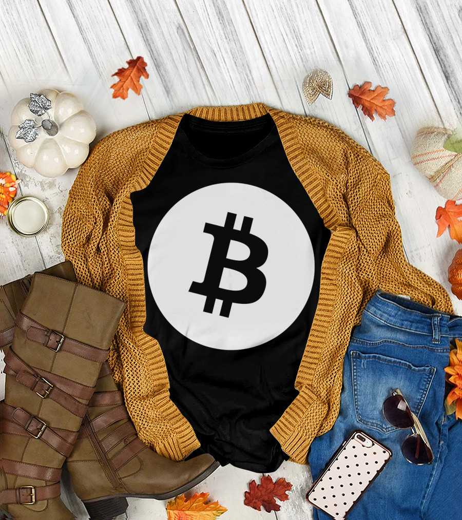 Bitcoin Cryptocurrency Symbol Circle T-Shirt