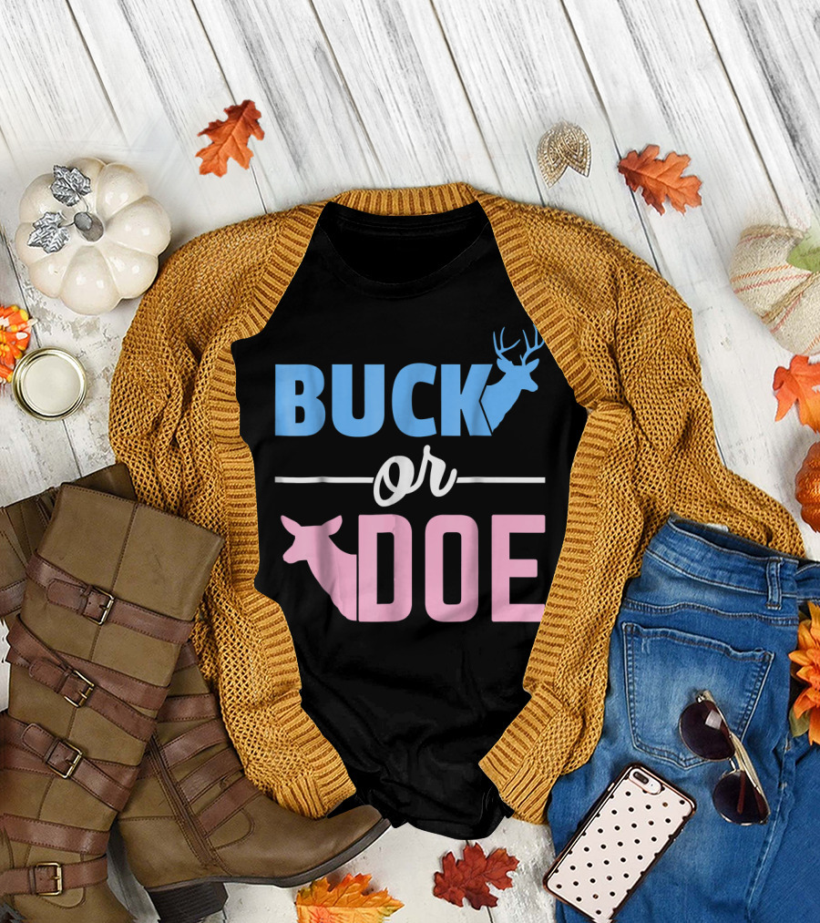 Buck or Doe Pink or Blue Deer T-Shirt