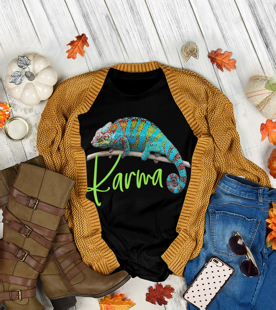 Karma Chameleon Retro 1980's Lizard T-Shirt