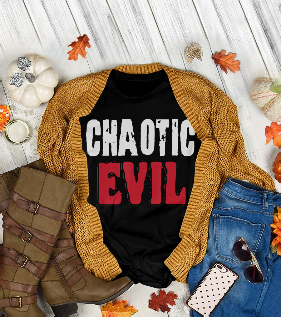 Chaotic Evil Larp Role Playing Alignment Fan T-Shirt