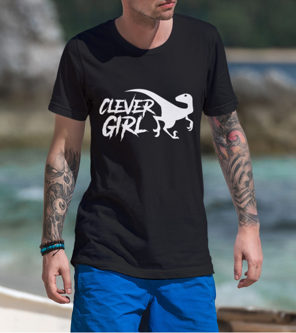 Clever Girl Velociraptor Jurassic Dinosaur T-Shirt
