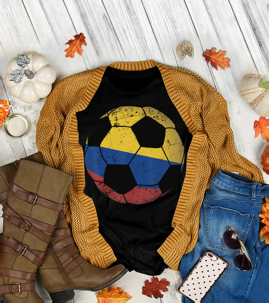 Colombia Soccer Ball Flag T-Shirt