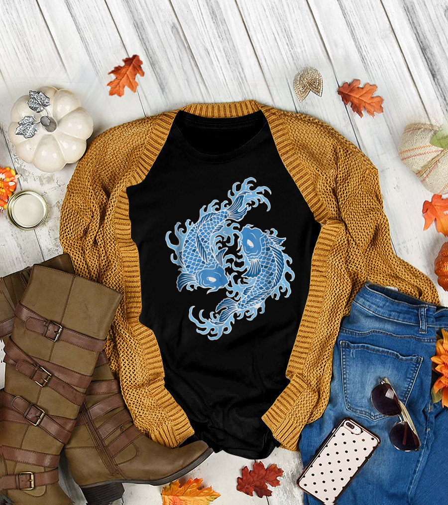 Coy Fish Yin Yang Water T-Shirt