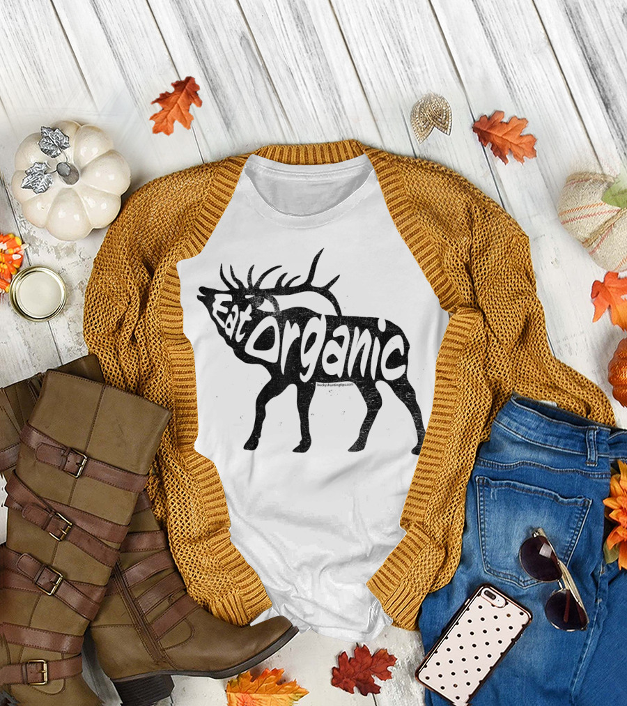 Eat Organic Bugling Bull Elk T-Shirt