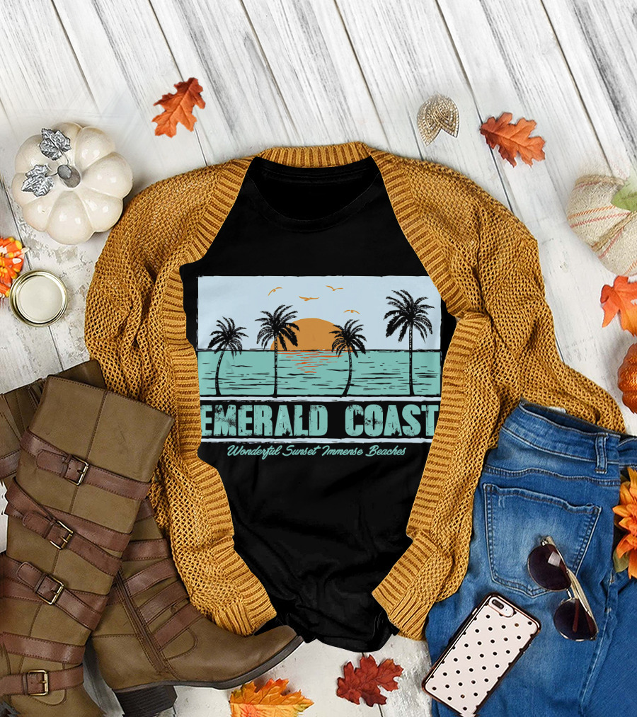 Emerald Coast Wonderful Sunset Immense Beaches Navarre Florida T-Shirt