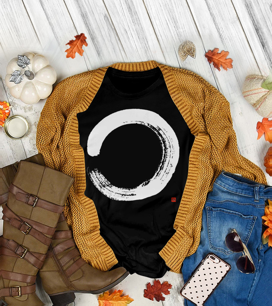 Enso Circle Zen Symbol Japanese Calligraphy Brush Stroke T-Shirt