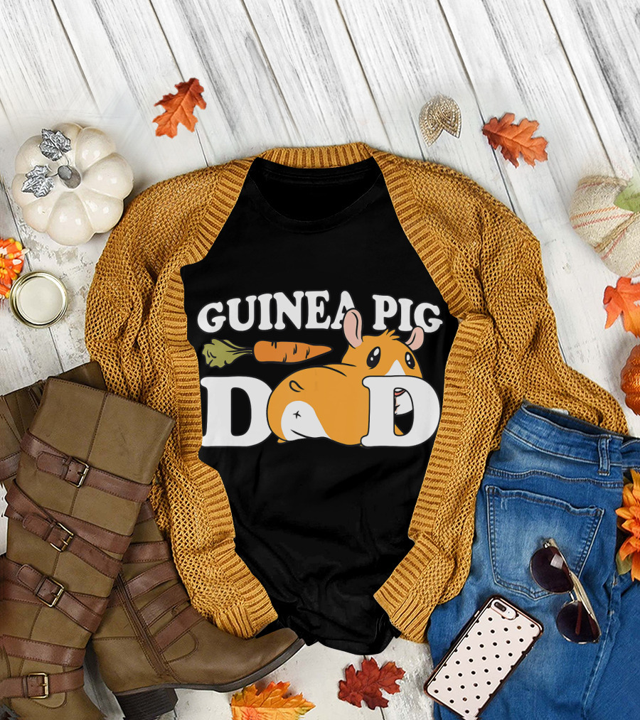Guinea Pig Dad Carrot Humor T-Shirt