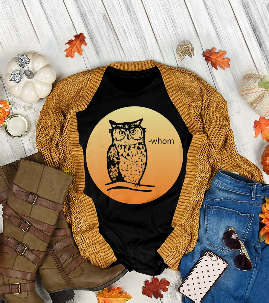 Funny Whom Owl for Bookworms T-Shirt