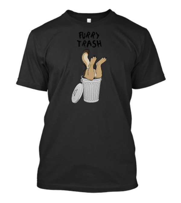Furry Trash German Shepherd Trash Can Dive T-Shirt