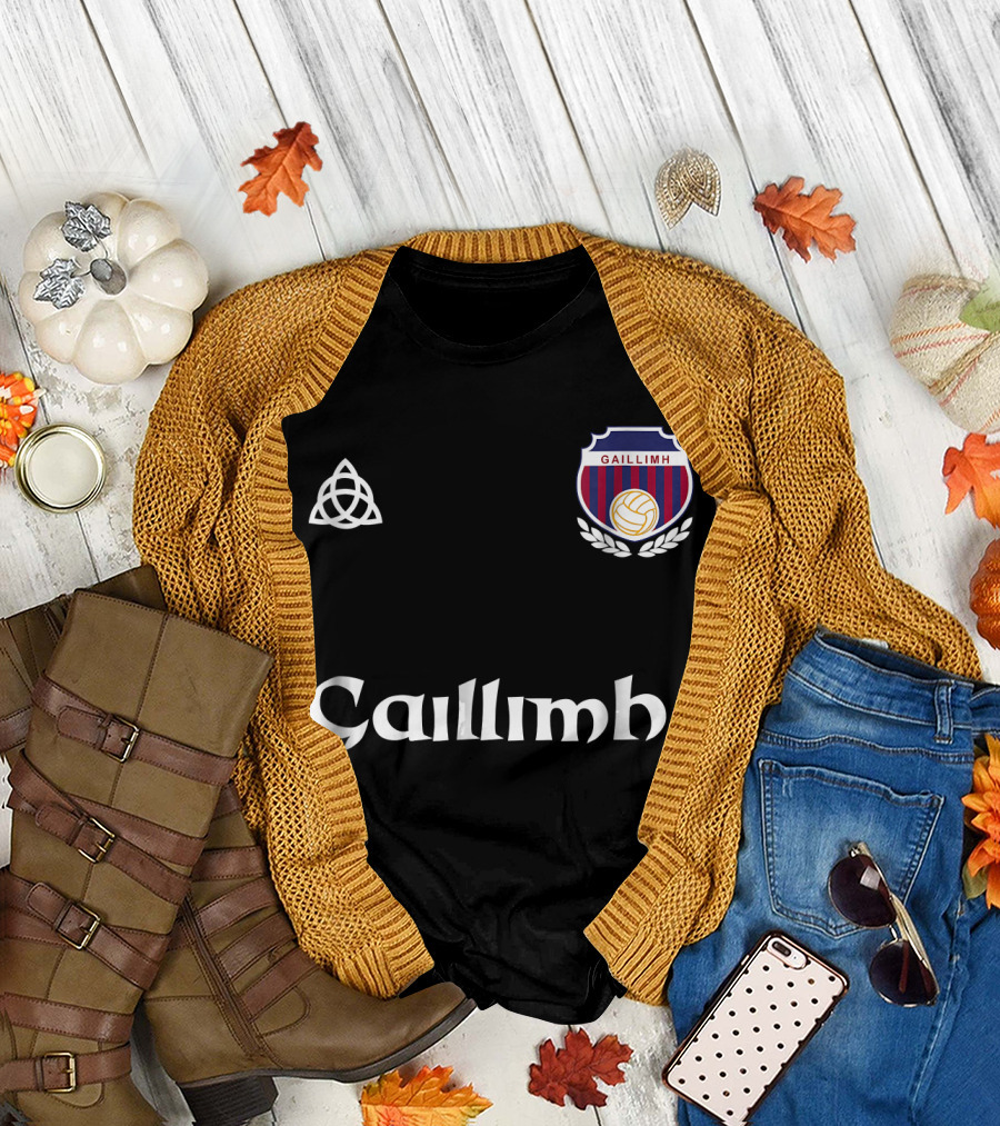 Gallimh Gaelic Football Crest Galway Knot T-Shirt